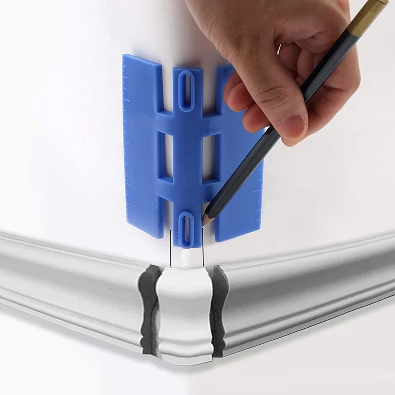 Bullnose Corner Marking Tool Bull Nose Corners Trim Gauge for Baseboard Chair Rail and Crown