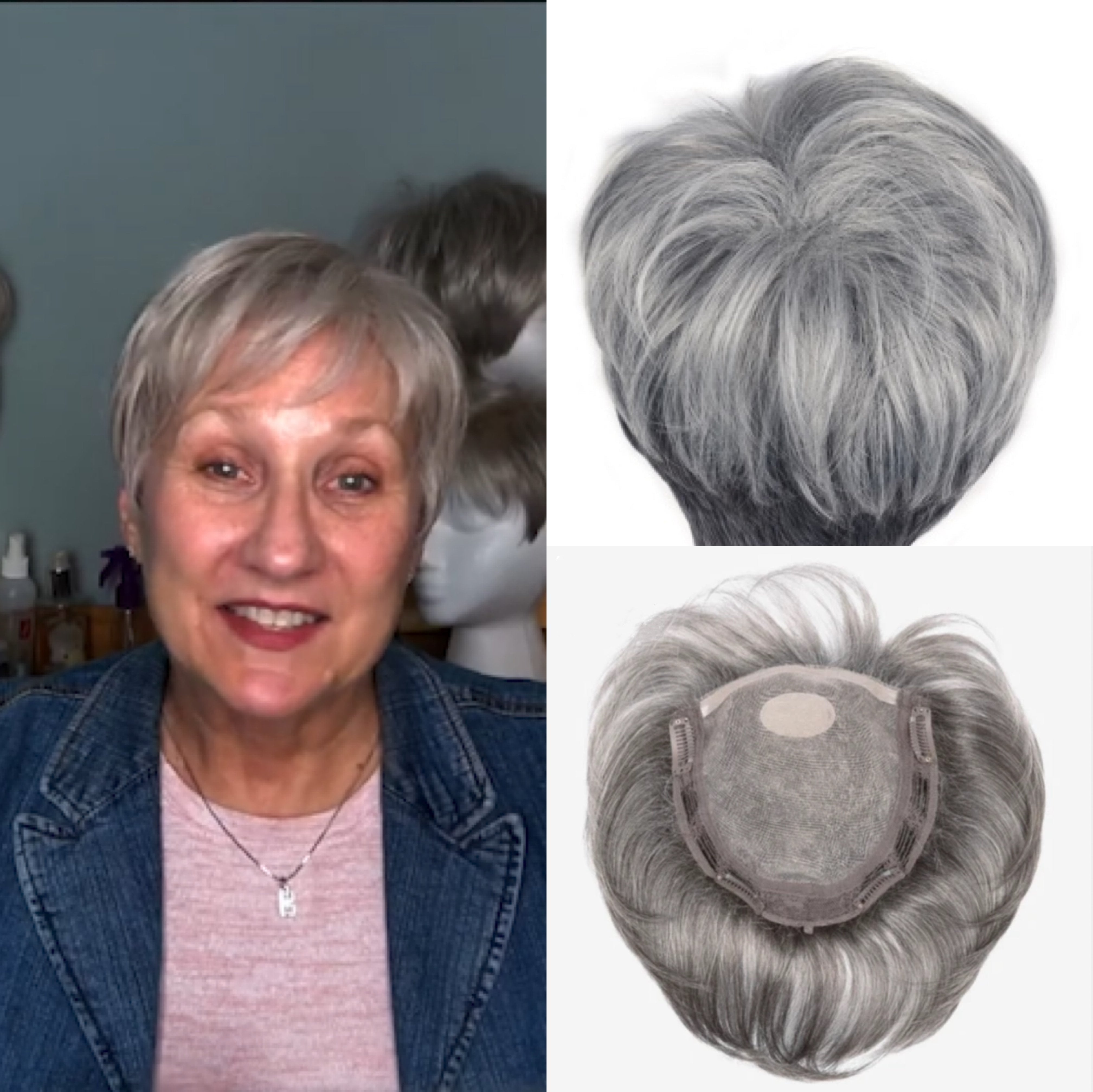 Clip In Short Hair Topper For Thinning Hair