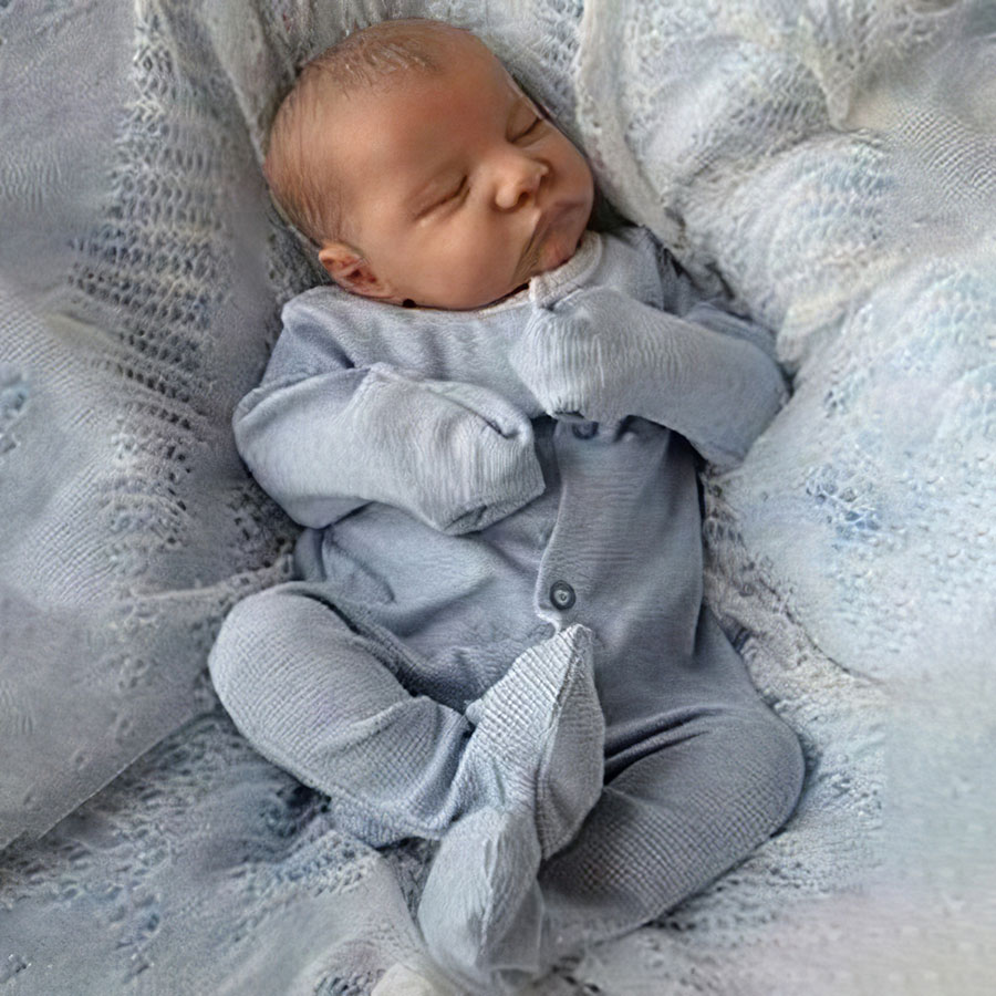 [New Series!] Real Newborn Reborn Baby Boy Realistic 12'' Eyes Closed