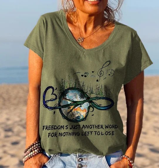 Freedom‘s Just Another Word Musical Note Graphic Tees