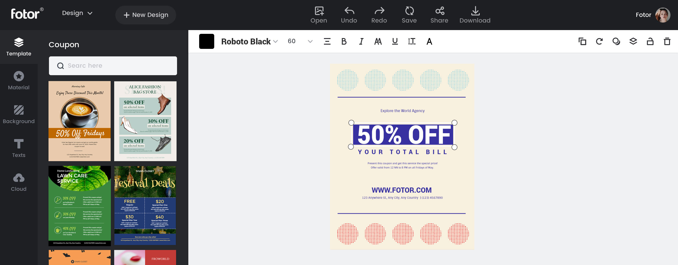 Coupon Maker Make Stunning Coupon Online for Free Fotor Graphic