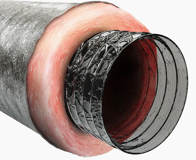 Bad Ductwork Fiberglass and Asbestos IM Home Inspections