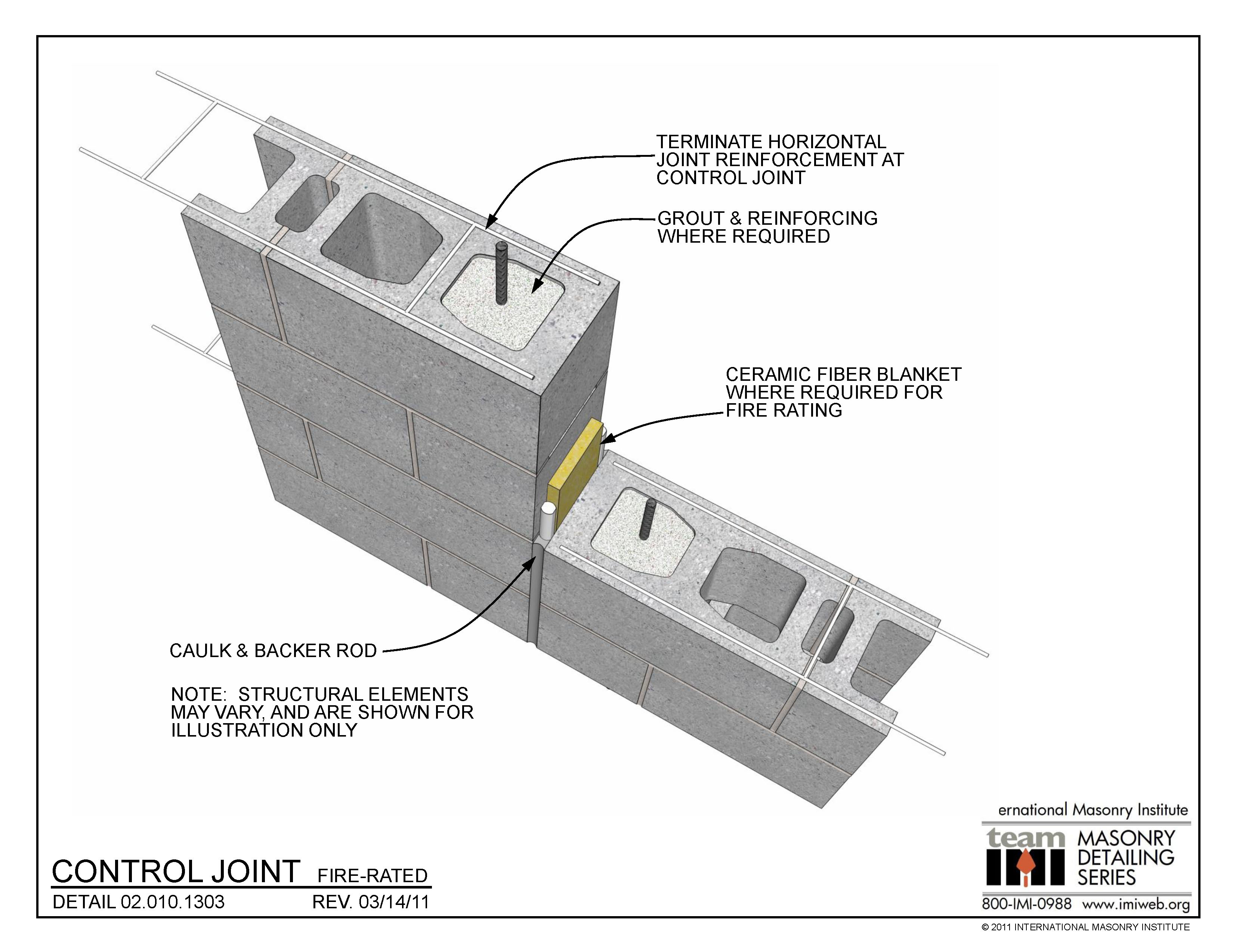02.010.1303 Control Joint FireRated International Masonry Institute