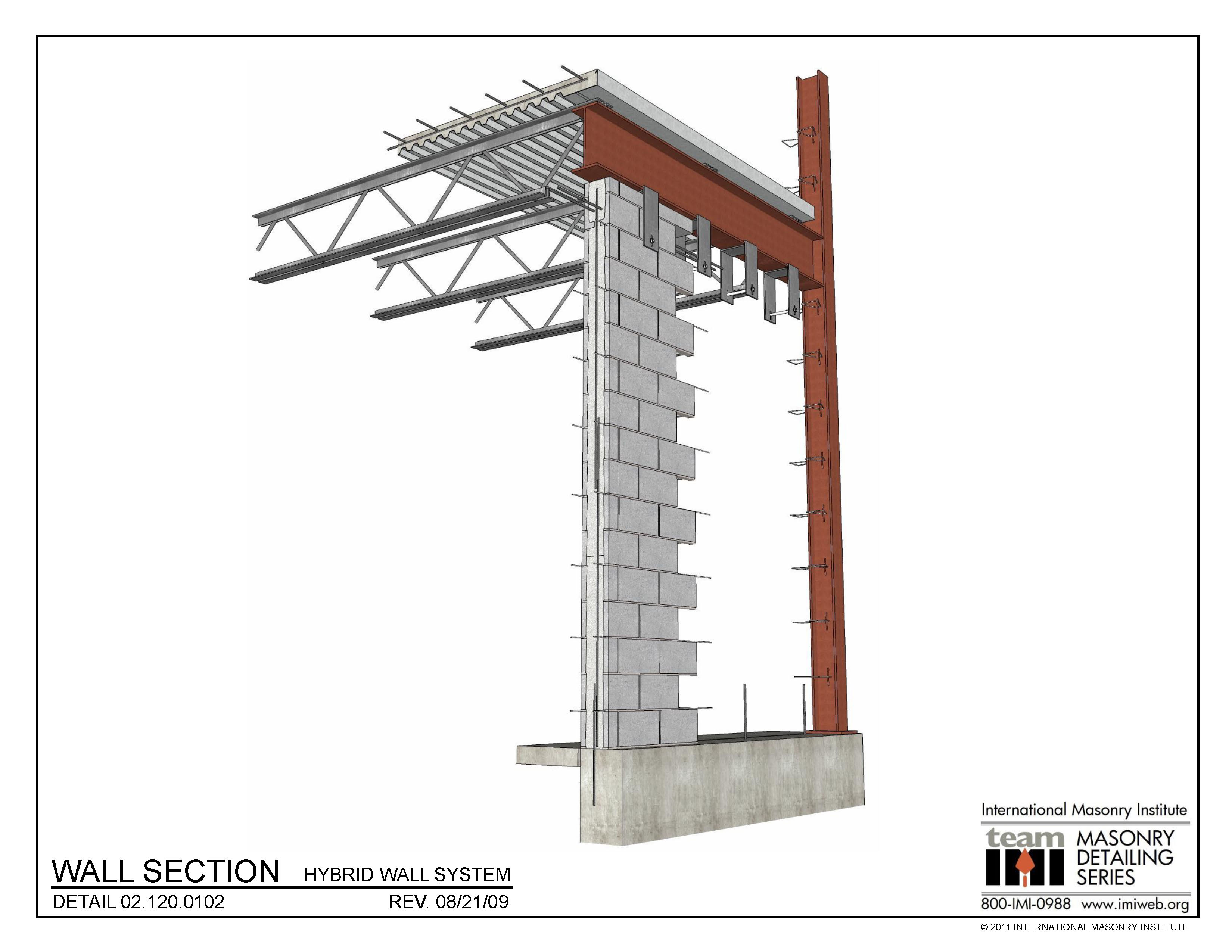 02.120.0102 Wall Section Hybrid Wall System International Masonry