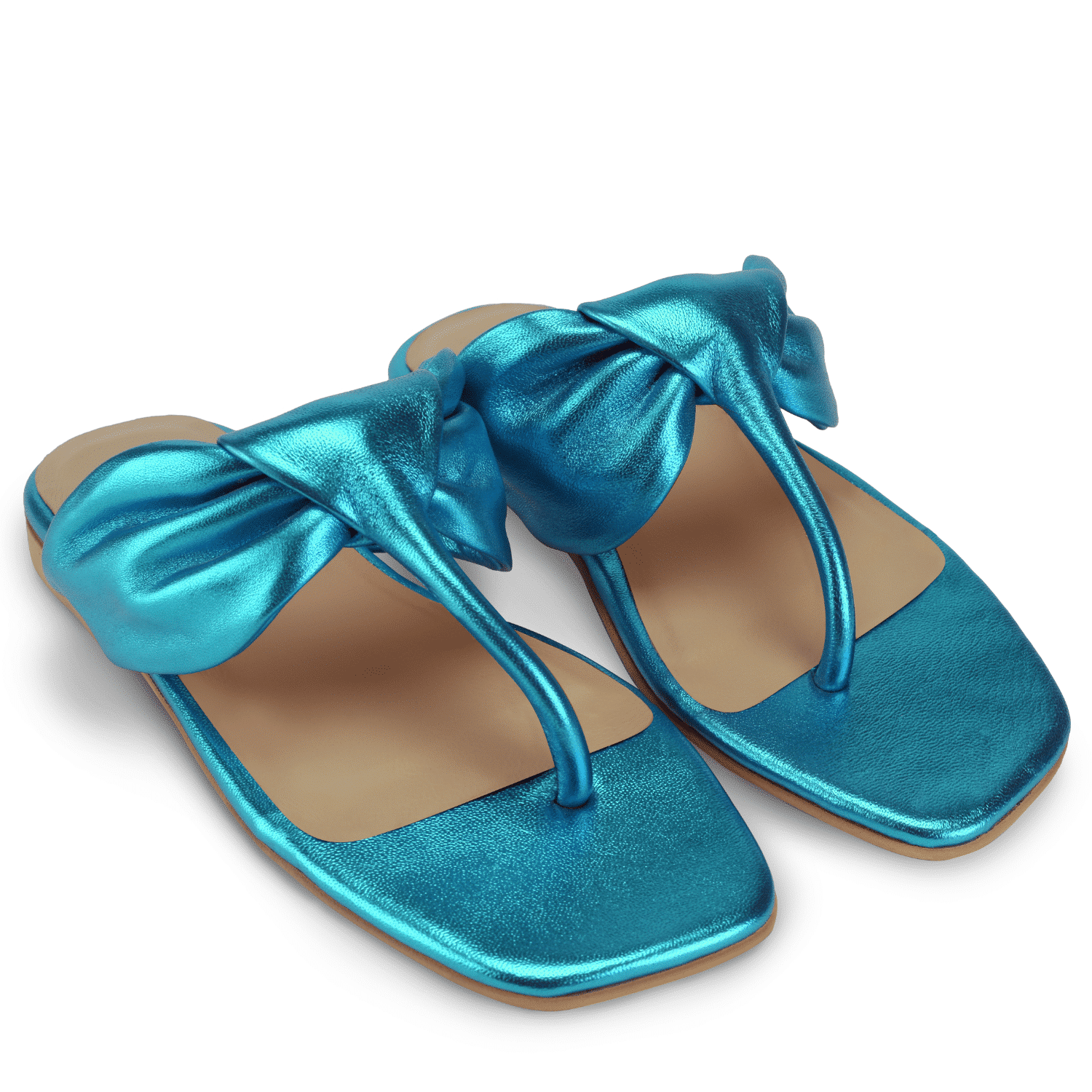 Shemou Metallic Blue Sandals I Make This