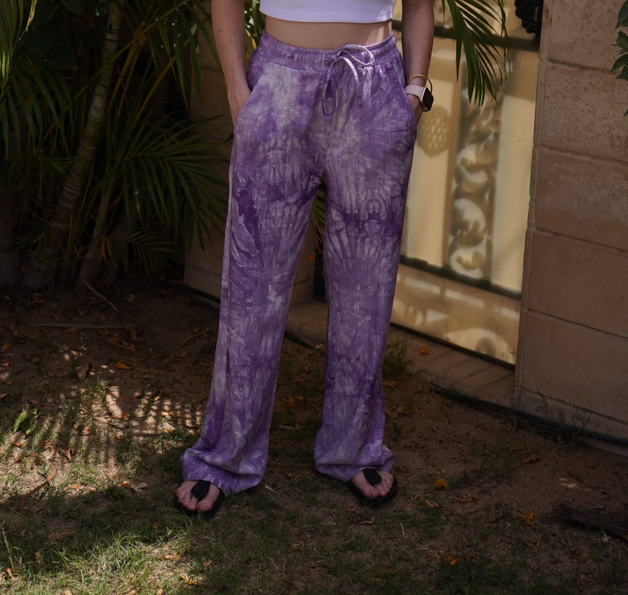 Purple tiedye Linen pants I Make This