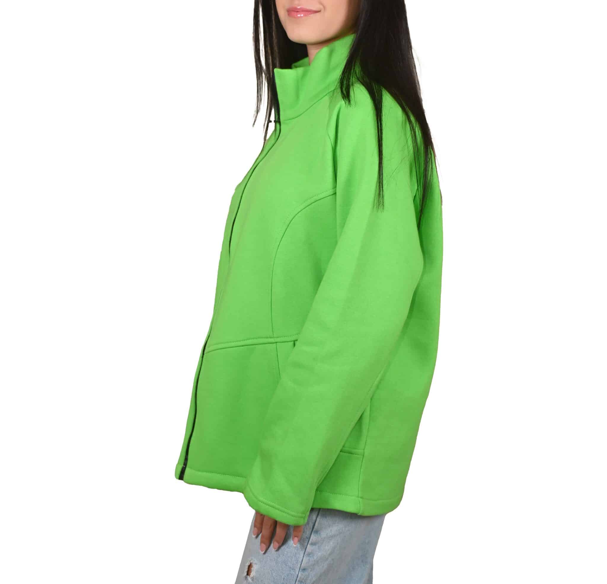 Apple Green leather zip jacket I Make This