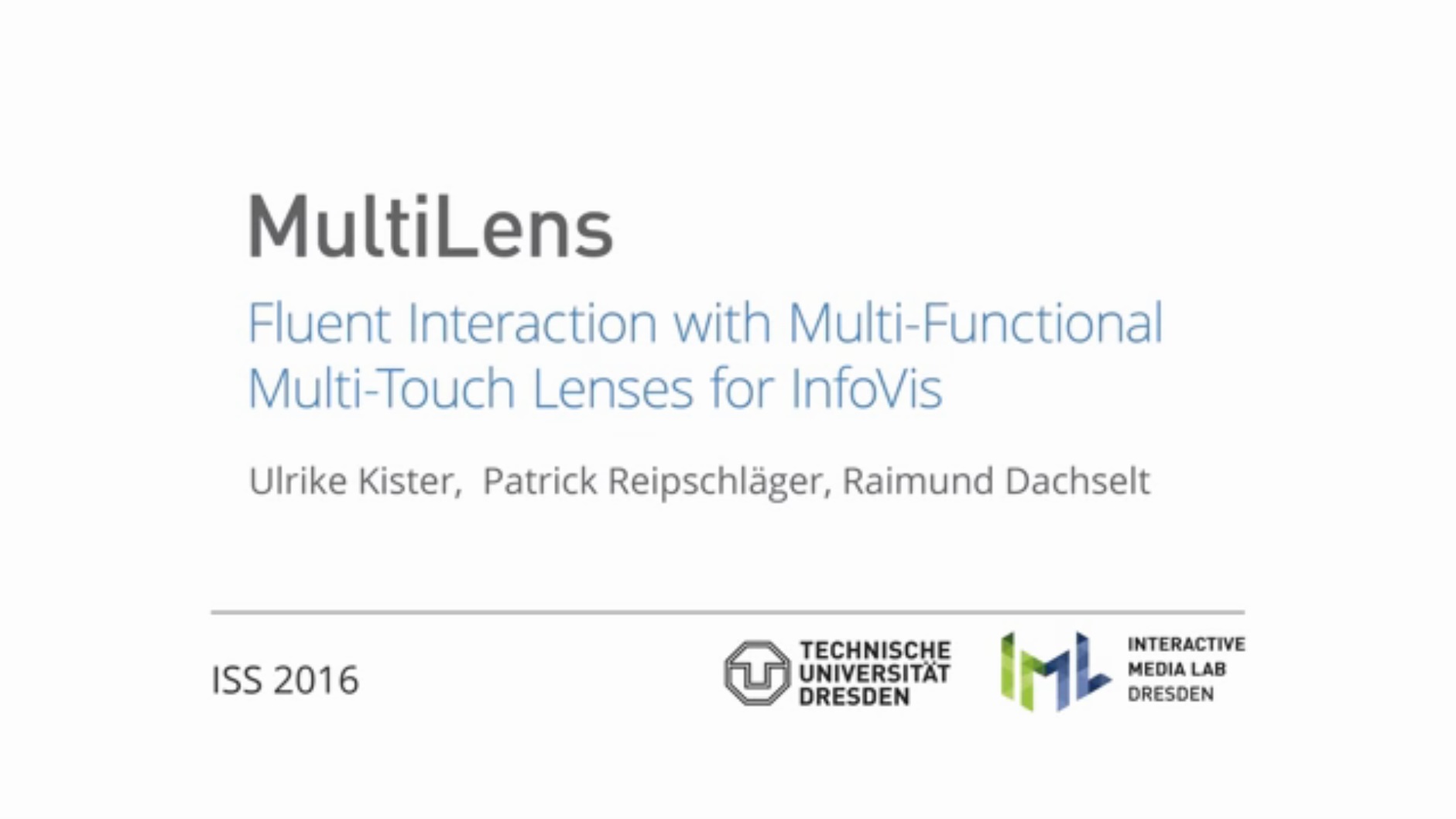 Interactive Visualization Lenses (Ulrike Kister) Interactive Media