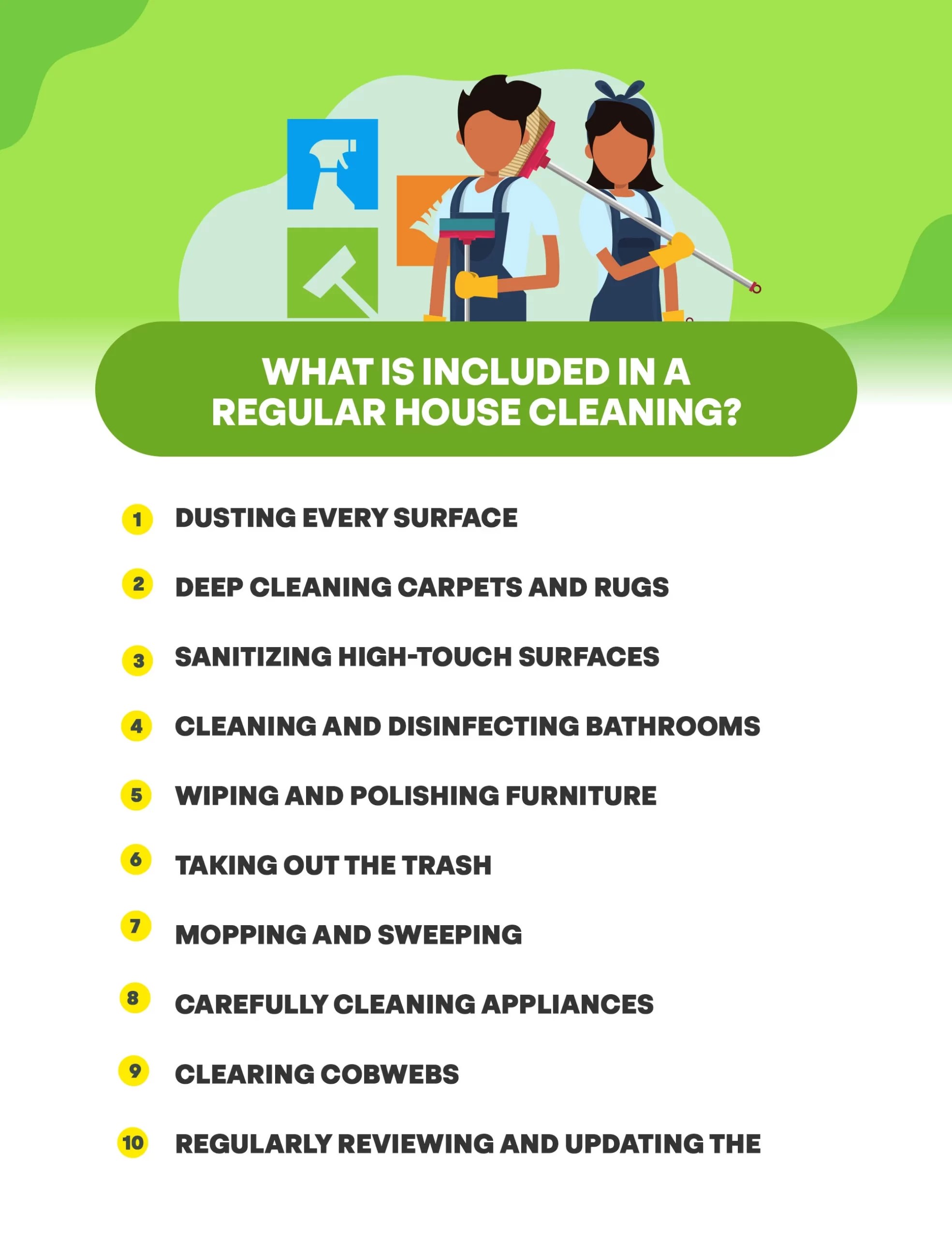 10 Important Regular House Cleaning Tasks Immaculate Clean Inc.