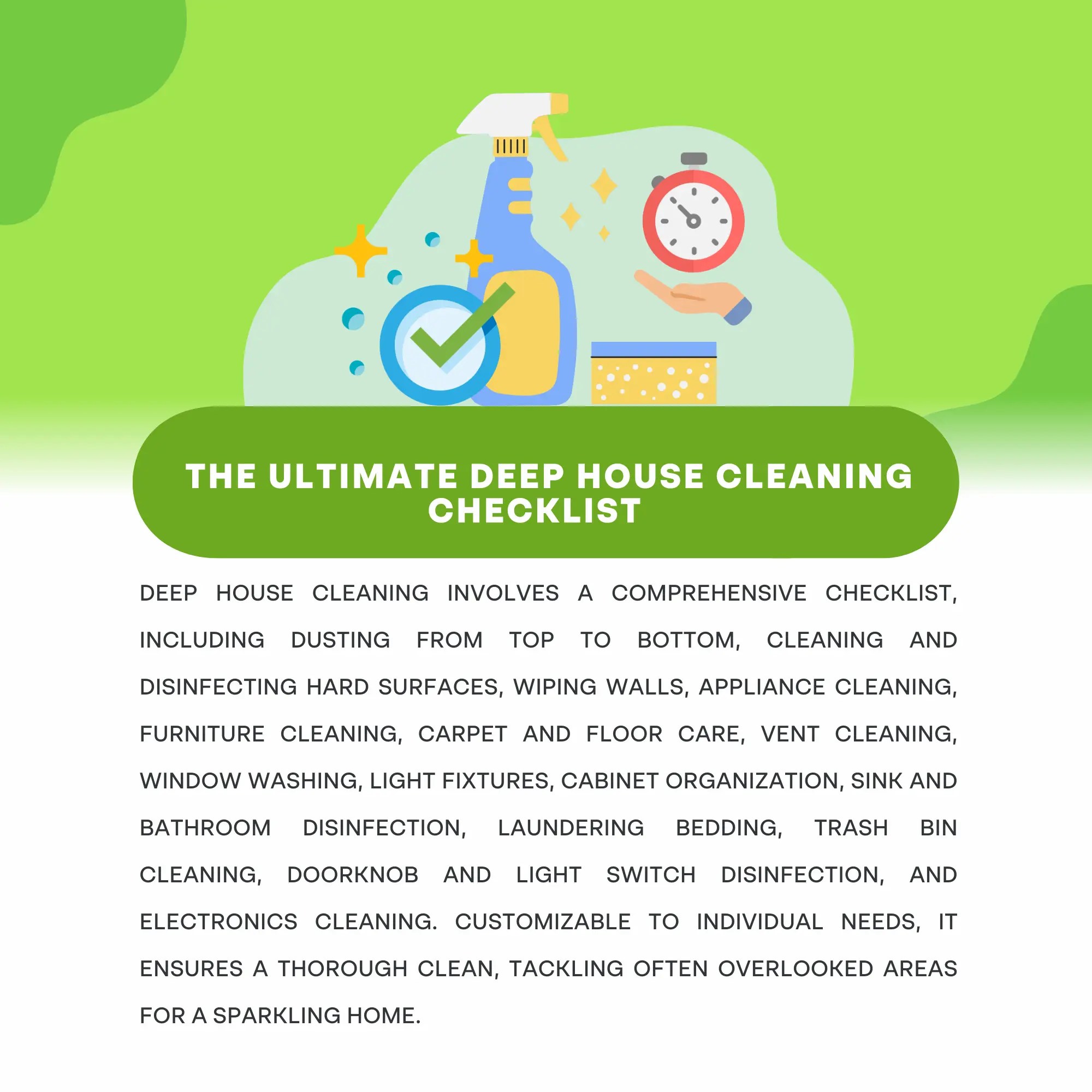 The Ultimate Deep House Cleaning Checklist Immaculate Clean Inc.