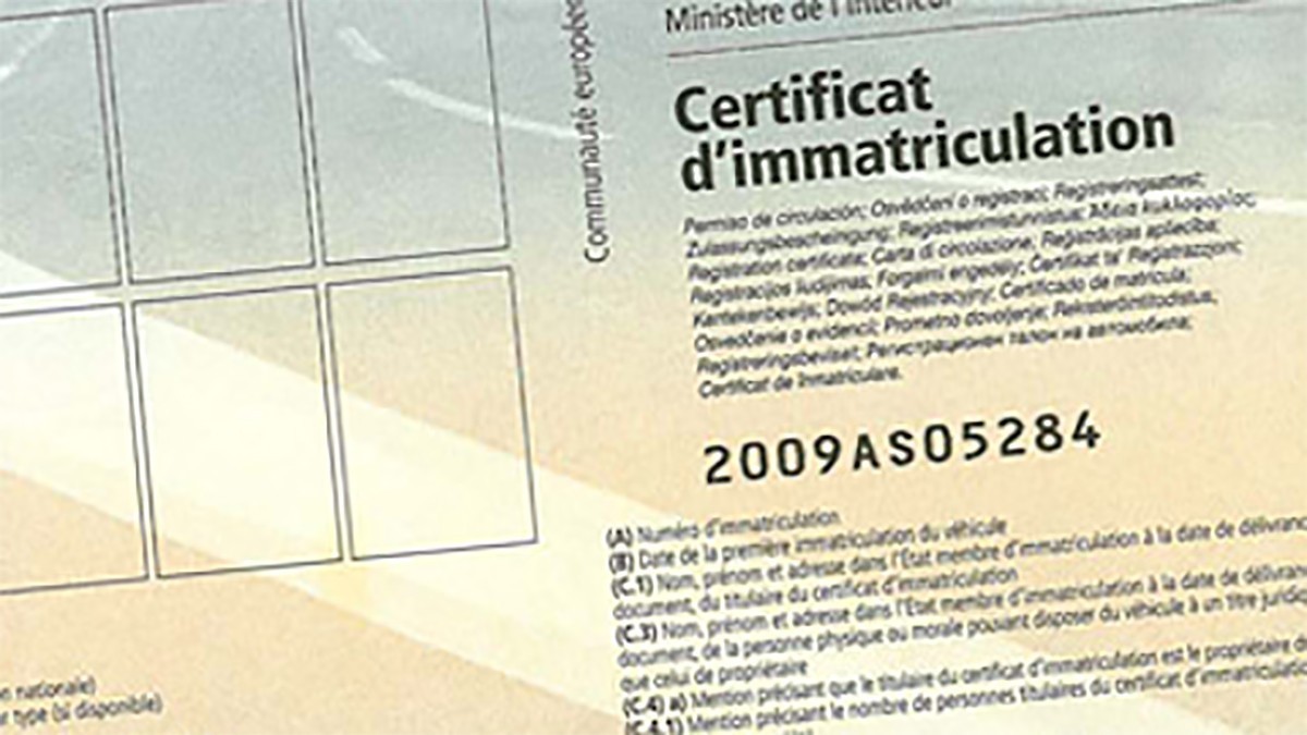 Service carte grise