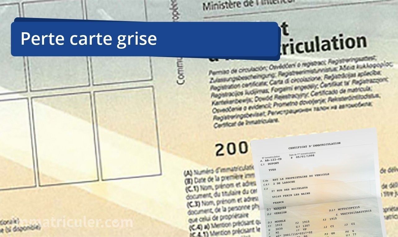 Perte de carte grise, que faire