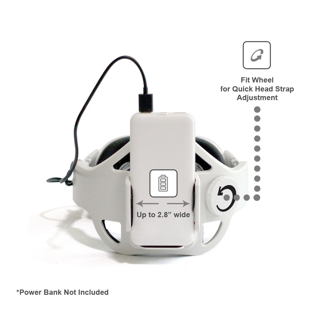 Immersant Head Strap with Battery Holder for Oculus Quest 2