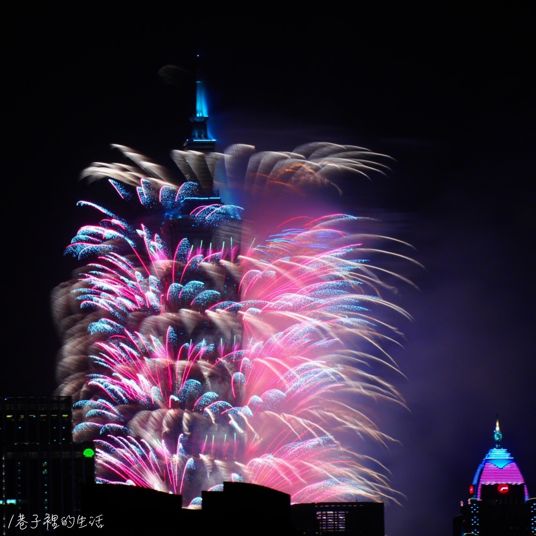 2018 台北 101 跨年煙火，民權大橋拍攝紀錄