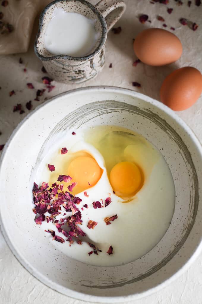 Glutenfree Russian pancakes with rose & kefir At the Immigrant's Table