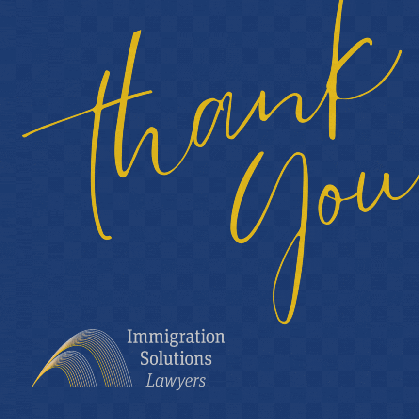 Thank you from Immigration Solutions Lawyers