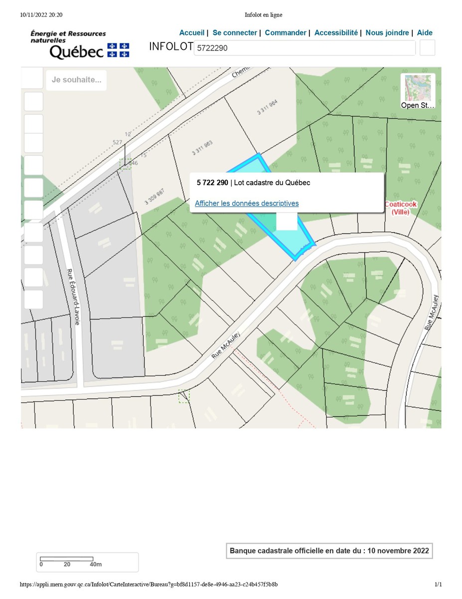Vacant lot for sale Rue Mcauley Coaticook