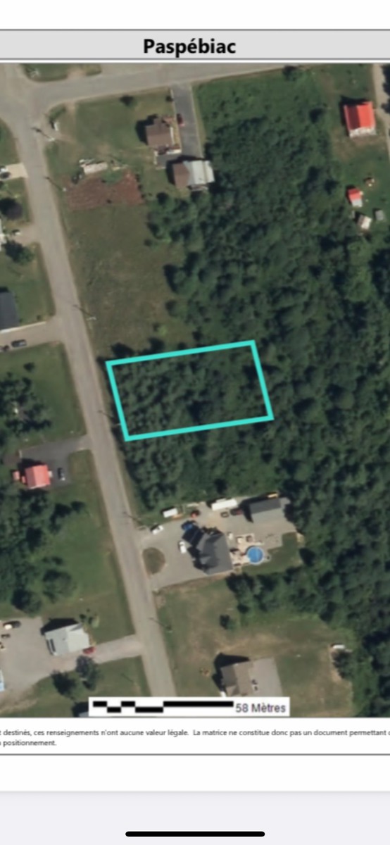 Vacant lot for sale Rue StPieX Paspébiac