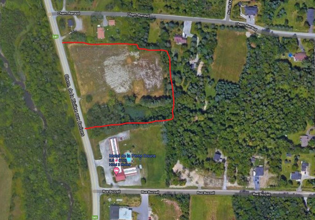 Terrain vacant à vendre Ch. de la RivièreauxCerises Magog