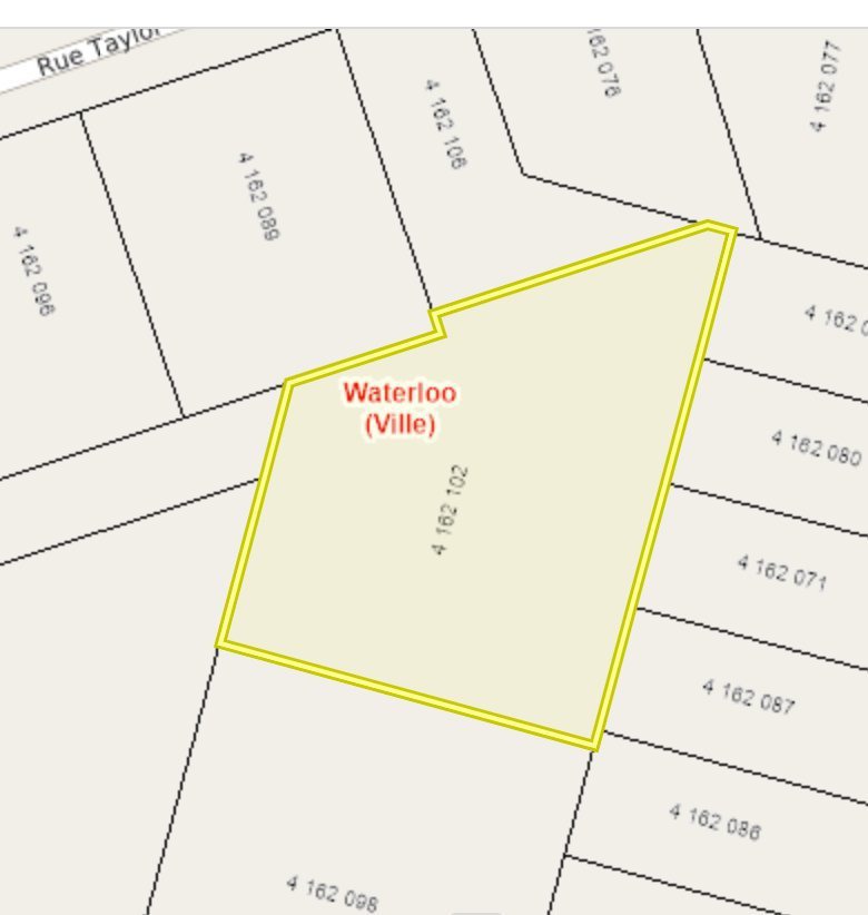 Terrain vacant à vendre 84 Rue Taylor Waterloo