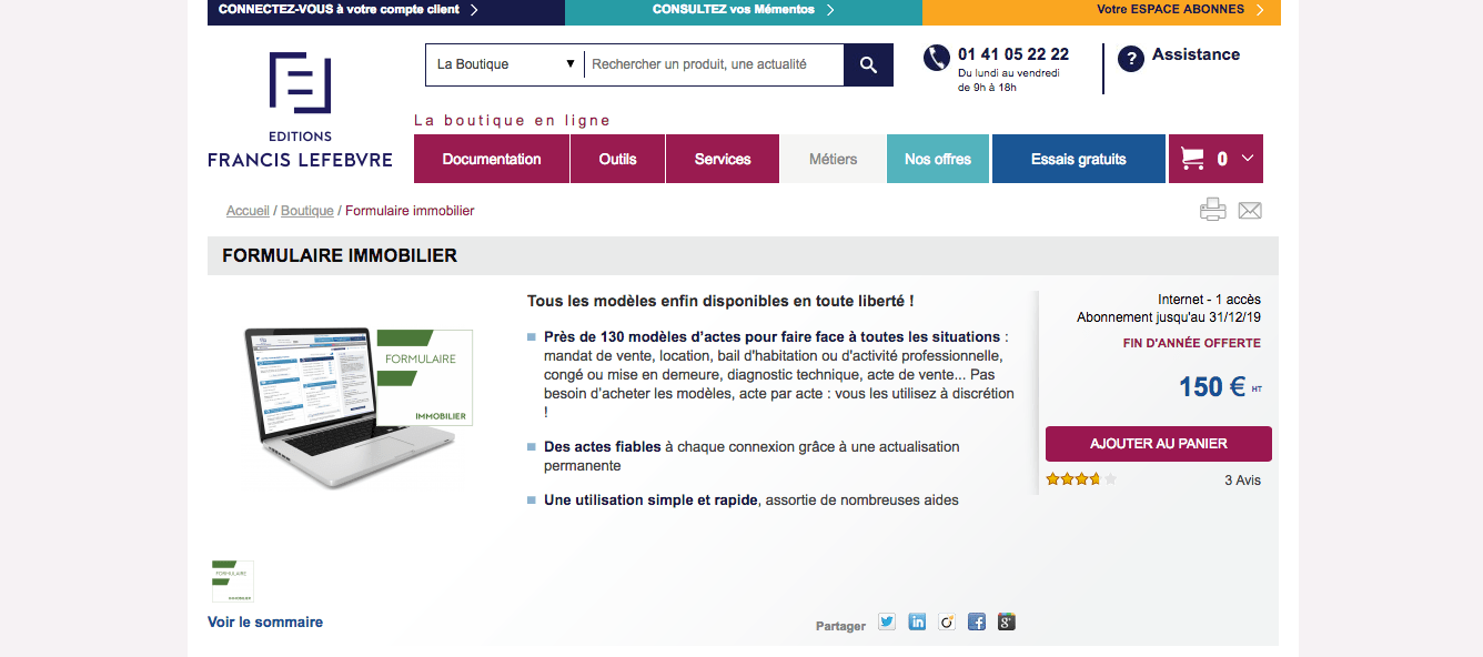 Éditions Francis Lefebvre Documents juridiques La Réserve d'Immo 2
