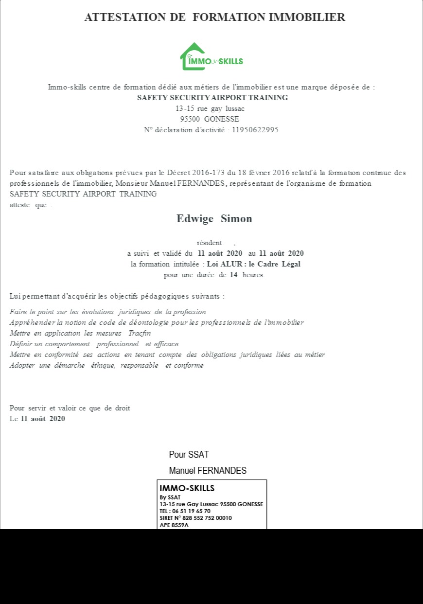 Edwige Simon Immo Skills