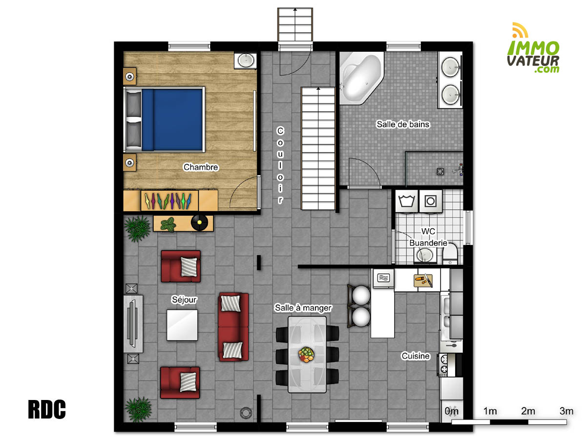 Appartement de standing 3 chambres à vendre sur