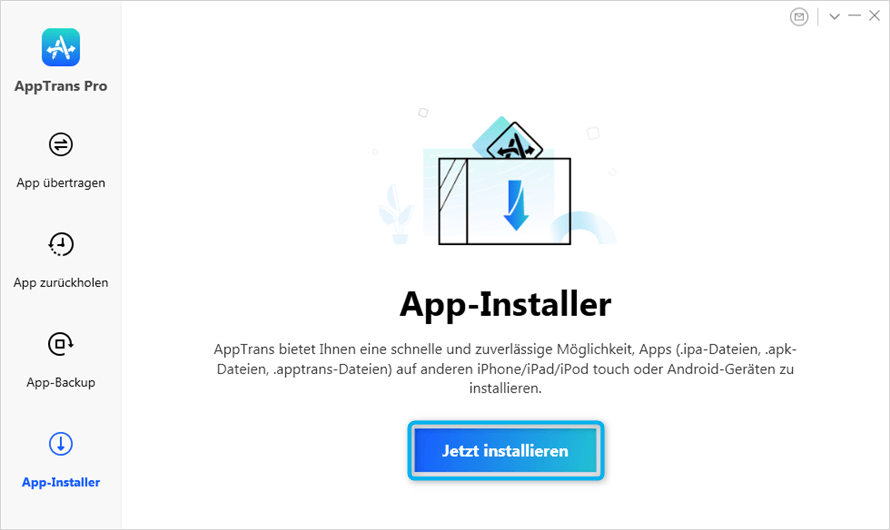 AppTrans Online Anleitung Apps auf iPhone/Android installieren