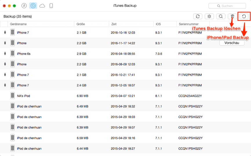 iPhone Backup erstellen iPhone Backup ohne iTunes/iCloud iMobie