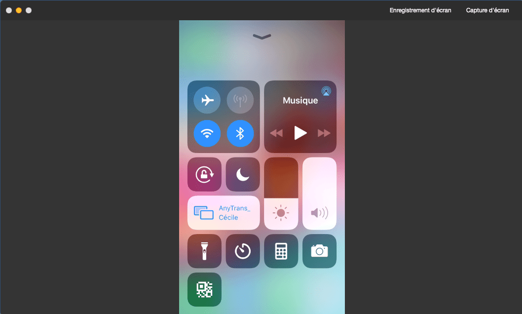 Guide en ligne AnyTrans Recopie d'écran (Connexion)