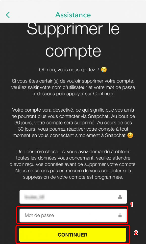 Comment supprimer son compte Snapchat définitivement