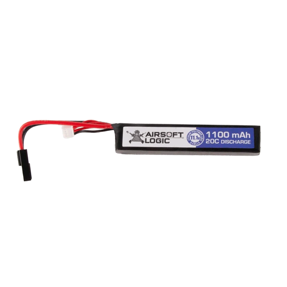 Airsoft Logic Airsoft Battery 11.1v 1100mah Lipo Stick Small Tamiya