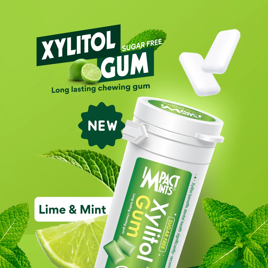 Xylitol Gum Lime & Mint Flavour
