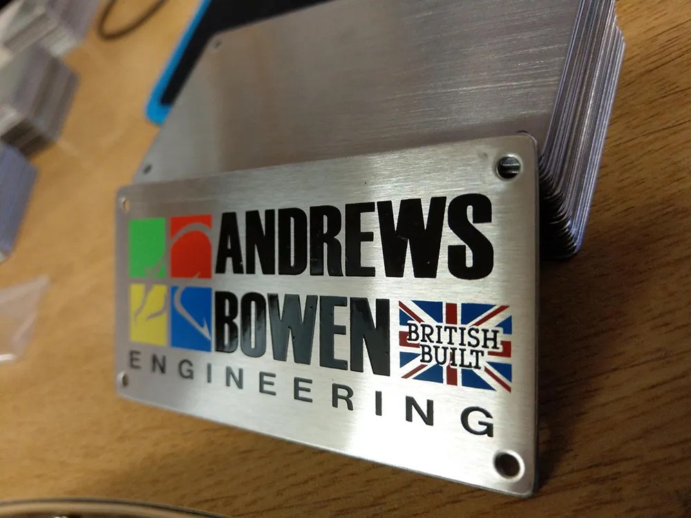 Acid Etched Data Plates Impact Sign Solutions