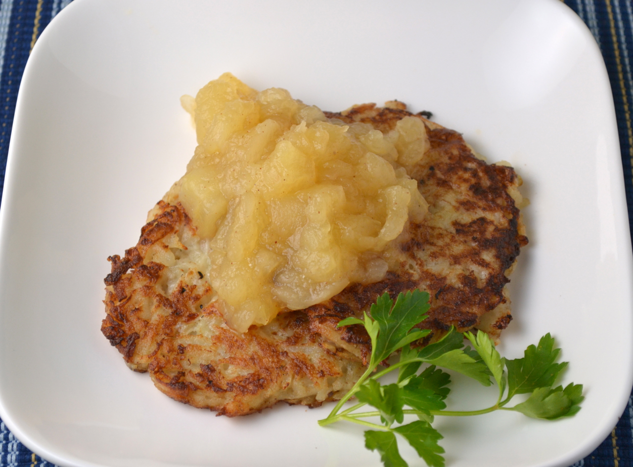 Potato Pancakes with Honey Crisp Apple Sauce ImPECKable Eats