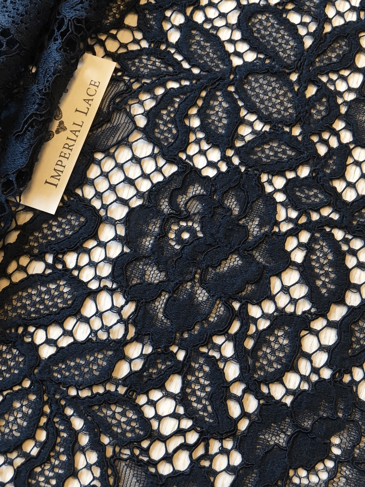 Navy blue lace fabric Guipure lace lace fabric from