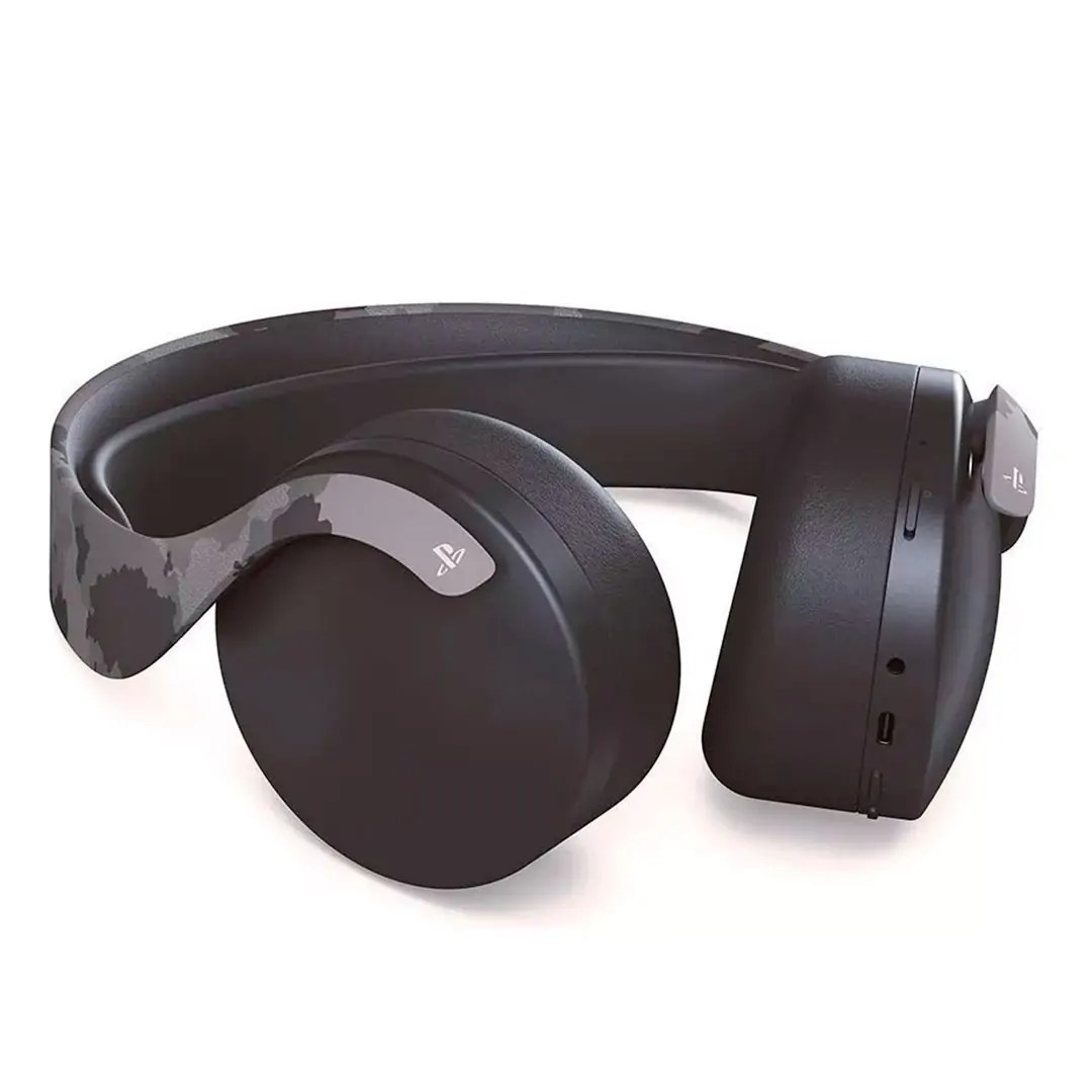 Headset Gamer Gray Camuflage Sony Pulse 3D sem Fio PS4 PS5 e PC