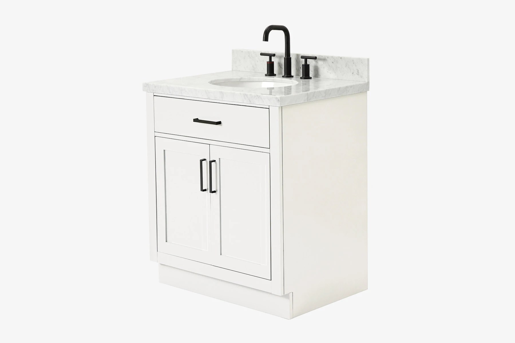 Imperial Vanities 31 In. Single Sink Base with Carrara White