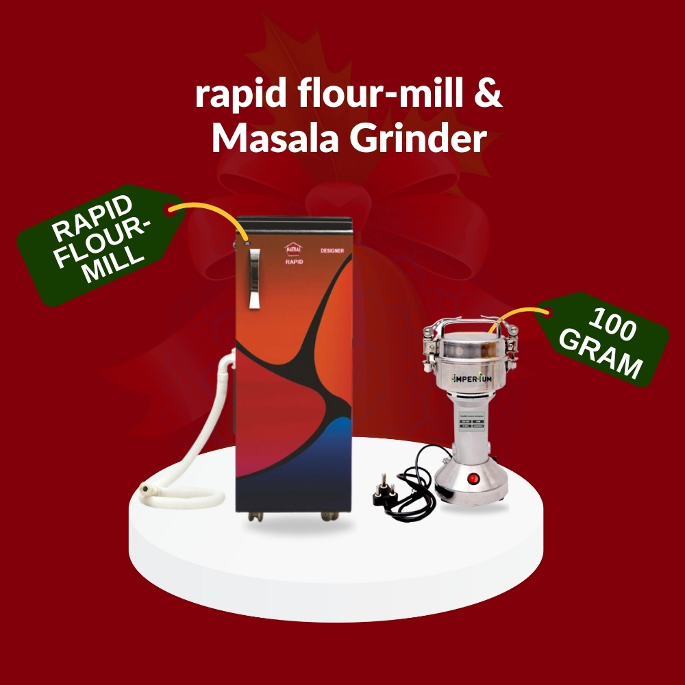 Natraj Rapid Flour Mill And 100g Masala grinder Combo Offer Imperium