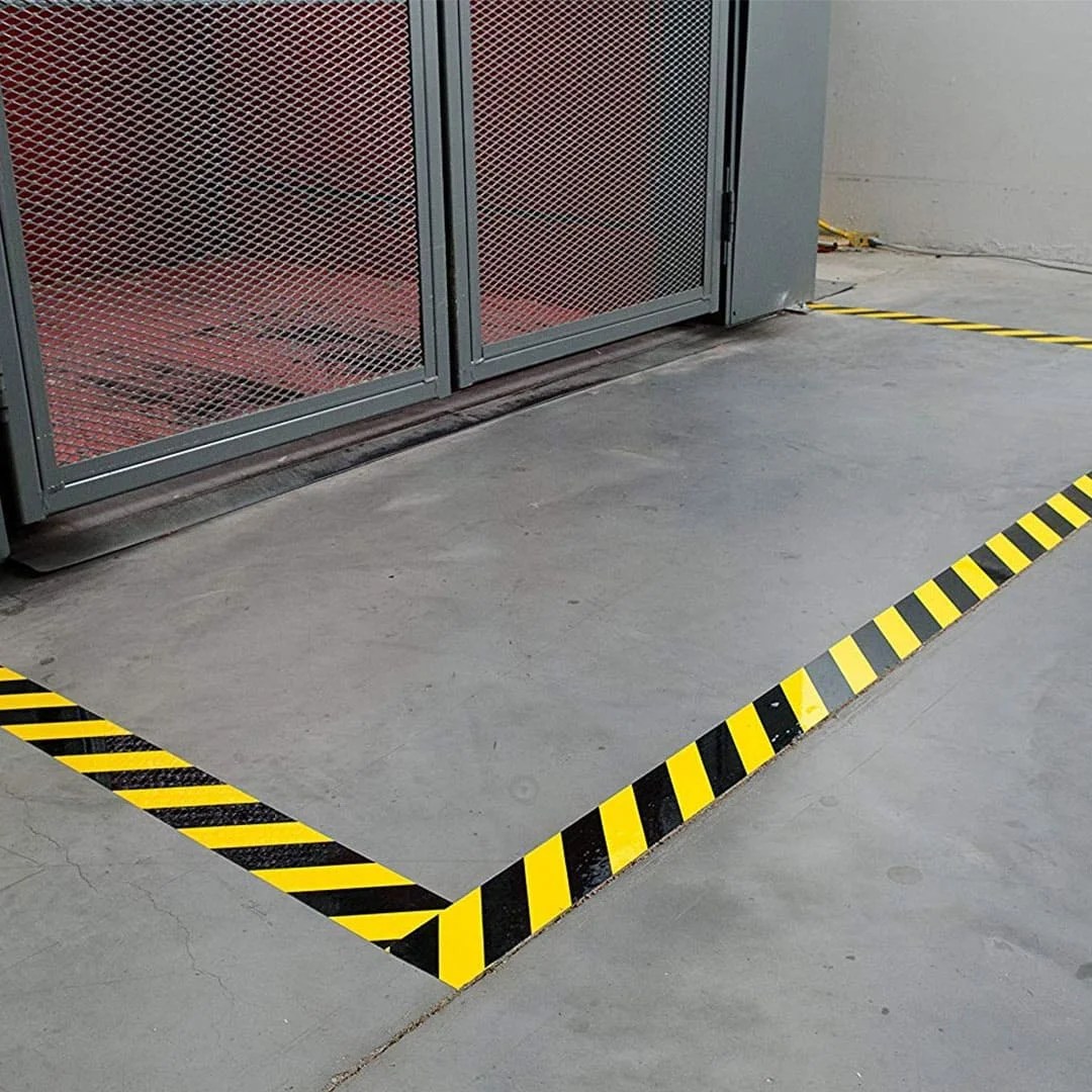 Floor Marking Zebra Tape Yellow & Black 20m Implemental