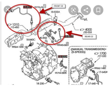 Sensor Oxigeno Mazda 3 1.6 Secundario | Importaciones Antivar