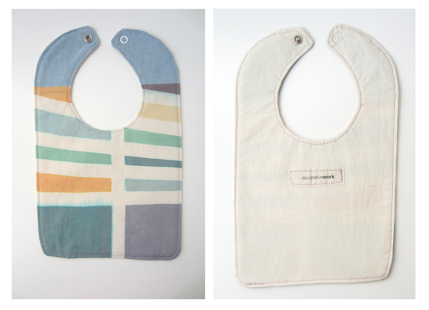 introducing dyed patchwork baby bibs