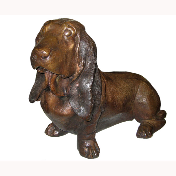 Bronze Dog Basset Hound Custom Bronze FIberglass Statues, statue