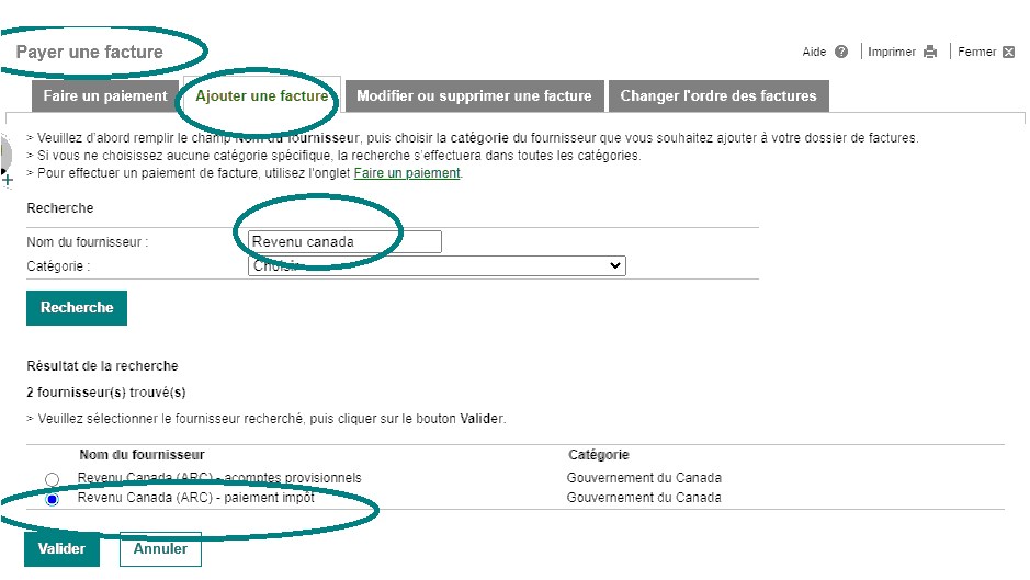 Comment payer un solde dû Impôt Laplante