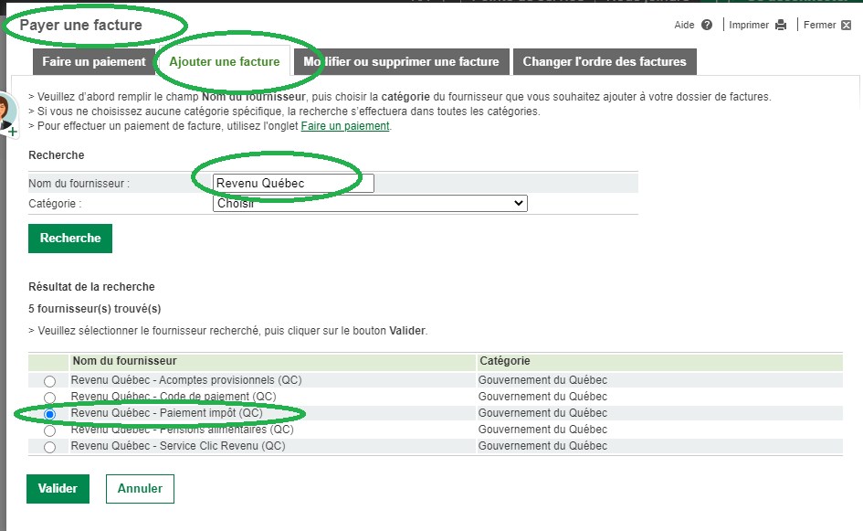 Comment payer un solde dû Impôt Laplante