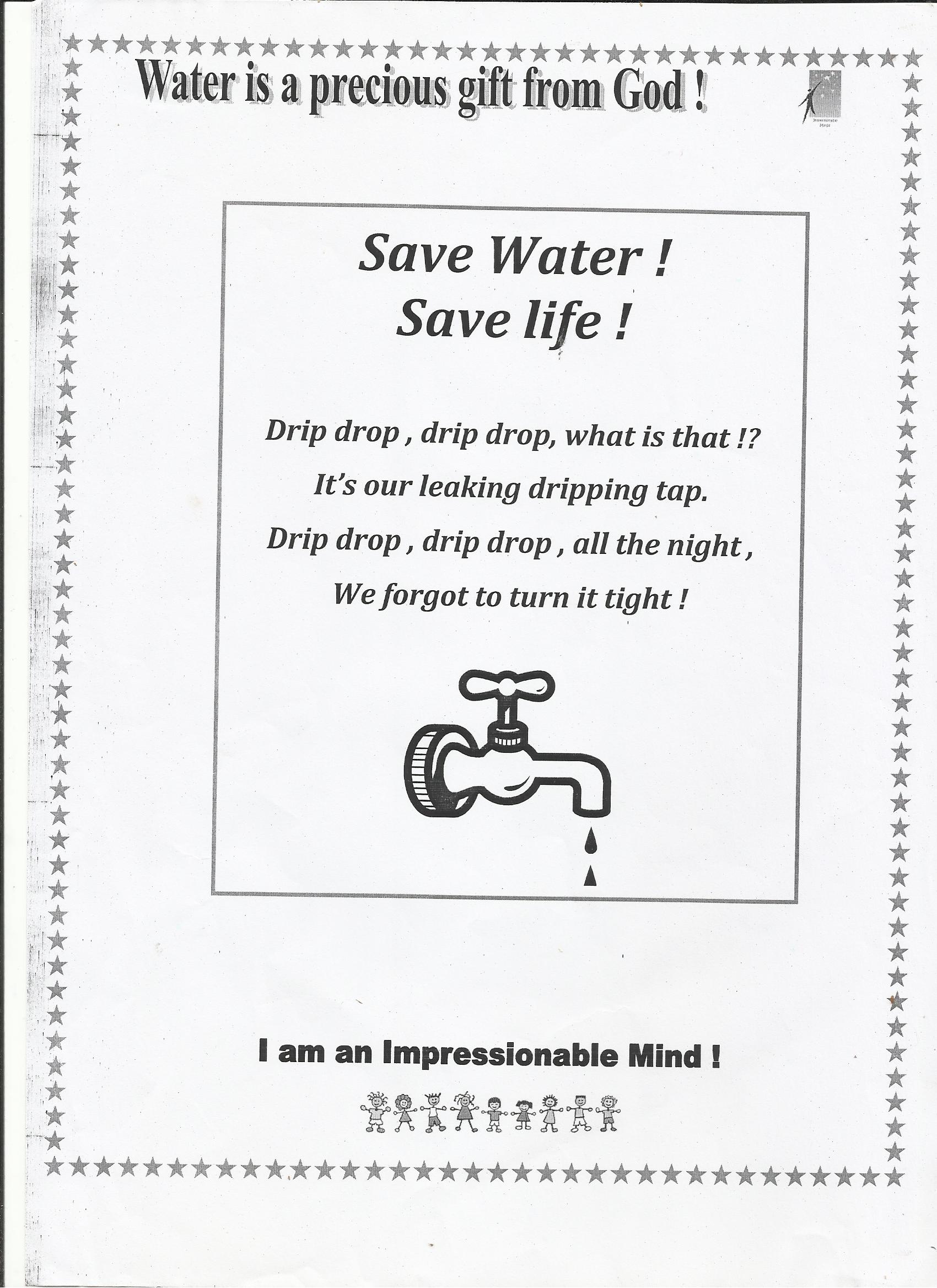 Water conservation using water wisely Impressionable Minds a blog for children & parents