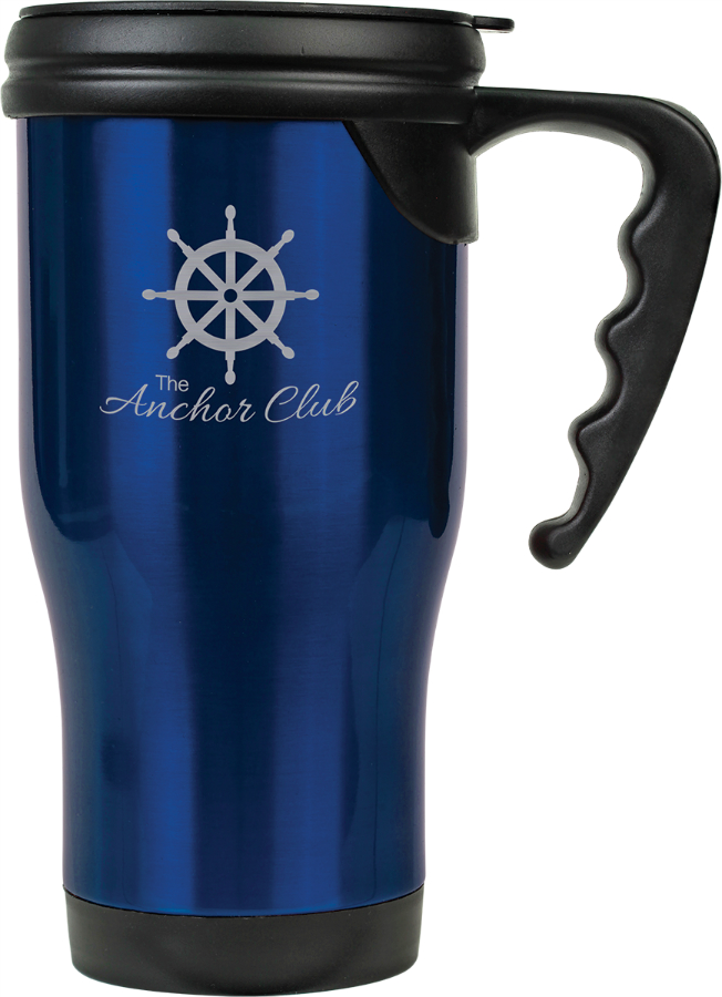 CUSTOMIZED 16 oz. Stainless Steel Travel Mug with Handle Impressive Trophies & Awards