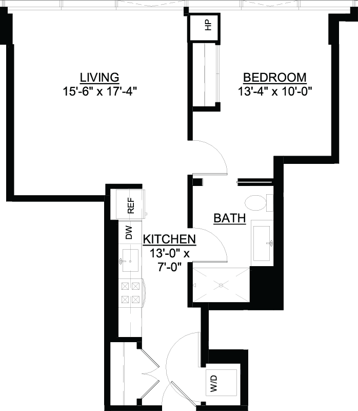 One Bedroom B Imprint Apartments