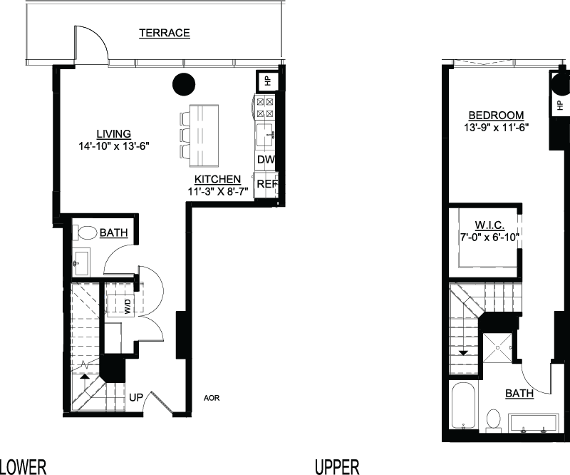 One Bedroom A Duplex Terrace Imprint Apartments