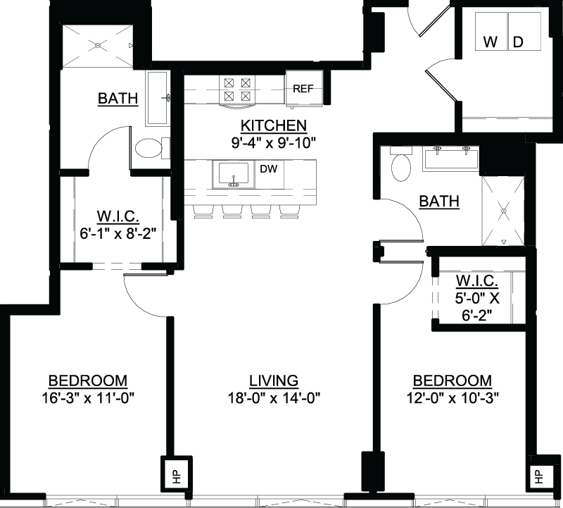 Two Bedroom G Imprint Apartments